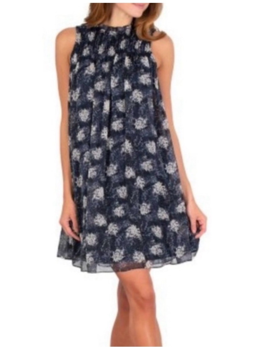 Joie Navy Floral Mini Dress Size S beautiful!!